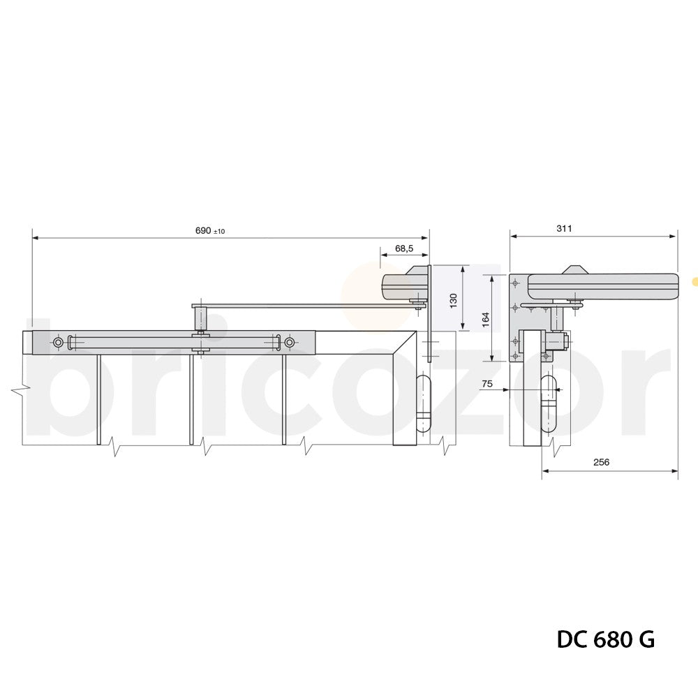 ferme-portillon-type MAB 620C-680C